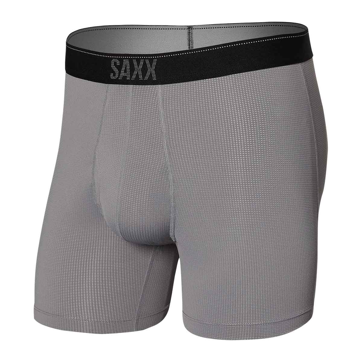 Saxx Quest Boxer with Fly in Dark Charcoal II
